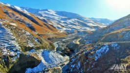 Quba-Xınalıq yolunda yeni körpünün inşası davam etdirilir (FOTO)