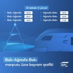 Bakı-Ağstafa-Bakı marşrutu üzrə əlavə qatar reysləri təyin edilib (FOTO)