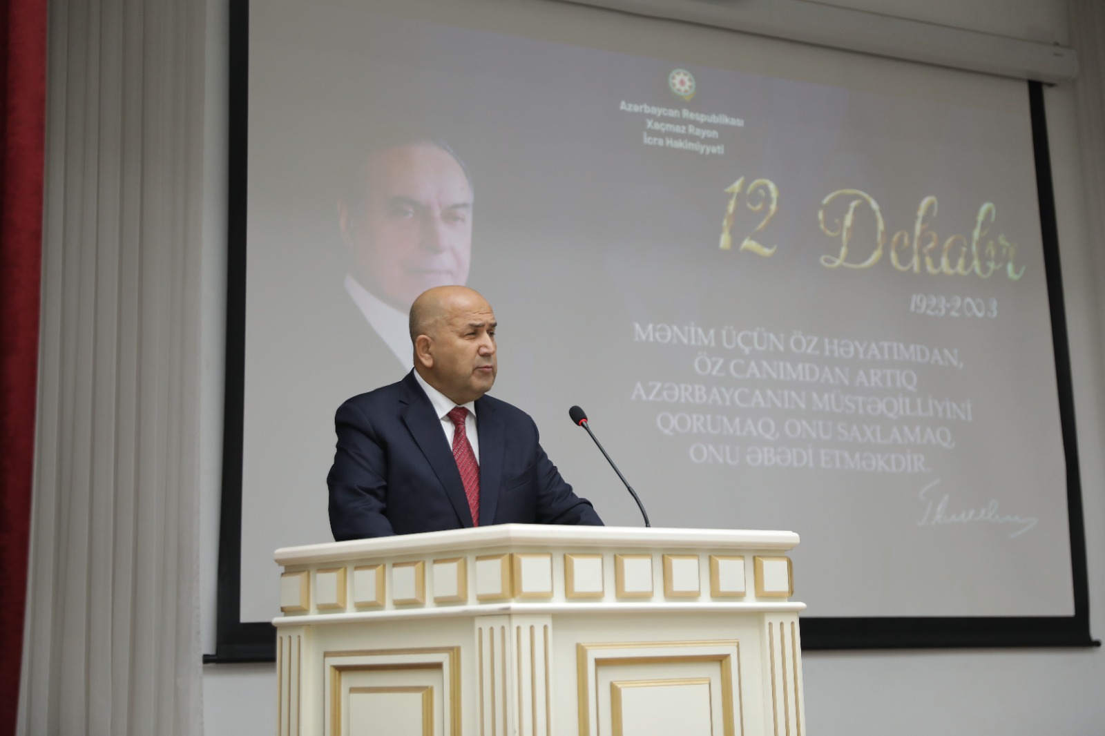 Xaçmaz rayonunda  "Əbədiyaşar Lider" adlı konfrans keçirilib (FOTO)