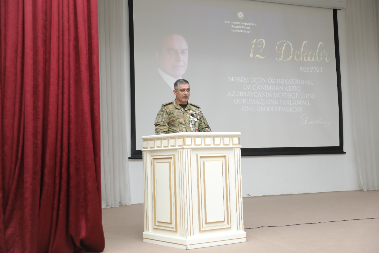 Xaçmaz rayonunda  "Əbədiyaşar Lider" adlı konfrans keçirilib (FOTO)
