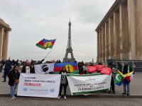 Parisdə Fransanın müstəmləkəçilik siyasətinə qarşı aksiya keçirilib (FOTO/VİDEO)