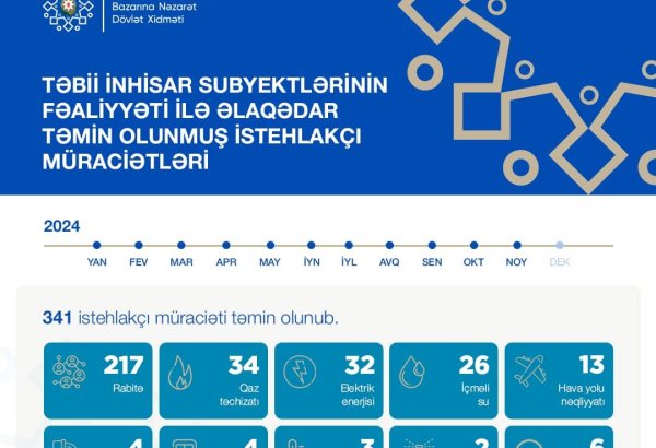 Təmin olunmuş müraciətlərin sayında 68% artım qeydə alınıb - Dövlət Xidməti