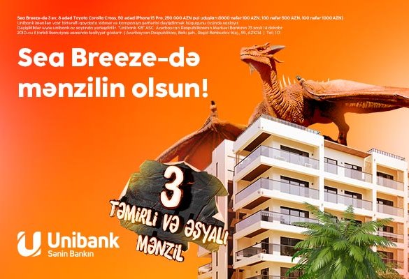 Unibankın “Əjdaha” lotereyasındakı 3 mənzili kimlər qazanacaq?