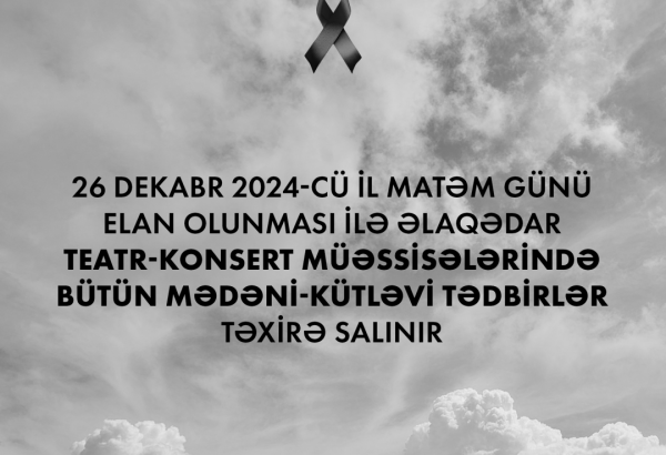 Teatr-konsert müəssisələrində bütün mədəni-kütləvi tədbirlər təxirə salınıb - Nazirlik