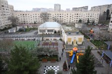 Heydər Əliyev Fondunun vitse-prezidenti Leyla Əliyeva və Baku Media Mərkəzinin rəhbəri Arzu Əliyevanın iştirakı ilə Bakıda yenilənmiş həyətlər istifadəyə verilib (FOTO)