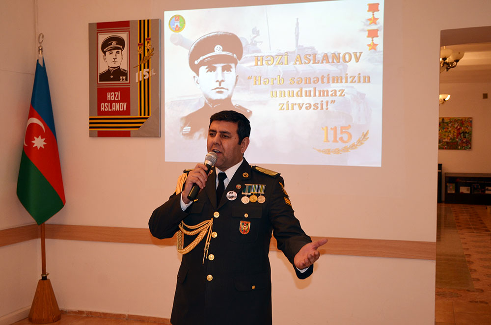 İki dəfə Sovet İttifaqı Qəhrəmanı Həzi Aslanovun anadan olmasının 115 illiyinə həsr olunmuş tədbir keçirilib (FOTO)