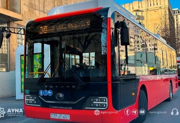 Bakıda 38 nömrəli marşrutun avtobusları yenilənir (FOTO)