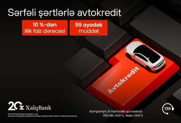 Xalq Bank avtokredit üzrə kampaniyanı davam etdirir