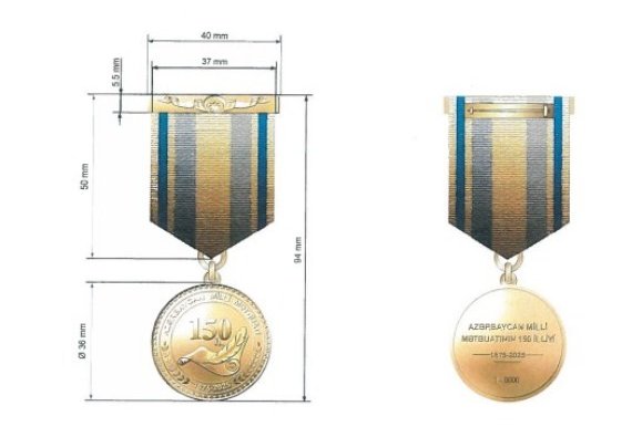 Azərbaycanda milli mətbuatın 150 illiyi ilə bağlı yubiley medalı təsis edilir (FOTO)