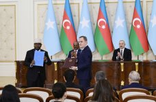 Azərbaycan ilə Somali arasında imzalanmış sənədlərin mübadiləsi mərasimi olub (YENİLƏNİB) (FOTO/VİDEO)