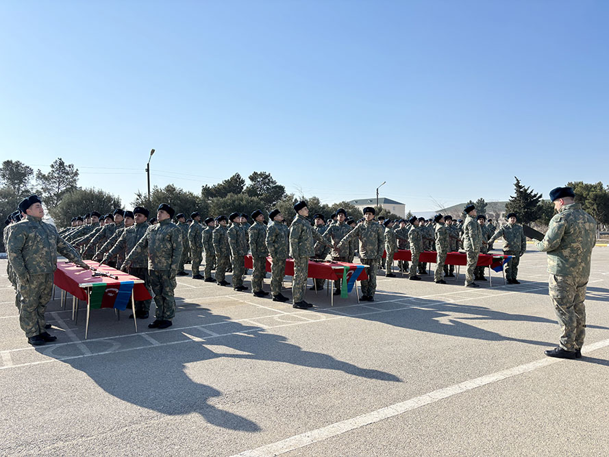 Azərbaycan Ordusunda andiçmə mərasimləri keçirilib (FOTO/VİDEO)