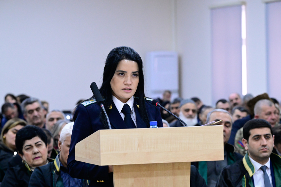 Azərbaycan xalqına qarşı çoxsaylı cinayətlərin törədilməsində təqsirləndirilən şəxslərin ittiham aktının nəticəvi hissəsinin elanı başa çatıb (FOTO)