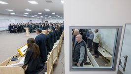 Azərbaycan xalqına qarşı çoxsaylı cinayətlərin törədilməsində təqsirləndirilən şəxslərin ittiham aktının nəticəvi hissəsinin elanı başa çatıb (FOTO)