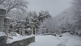 Ağappaq qar örpəyinə bürünmüş Şəkidən FOTOREPORTAJ
