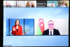 Azərbaycanın səhiyyə naziri ÜST-nin Avropa Regional Bürosunun videokonfransında çıxış edib (FOTO)