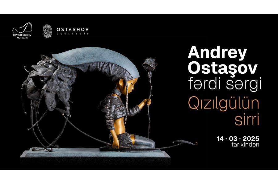 Heykəltaraş Andrey Ostaşovun əsərləri Heydər Əliyev Mərkəzində (VİDEO)
