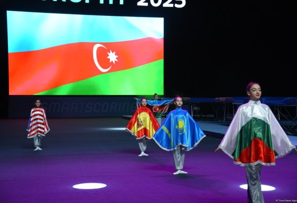 Bakıda batut gimnastikası və tamblinq üzrə Dünya Kubokunun açılış mərasimi keçirilib (FOTO)
