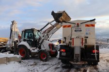 Xankəndidə yollar qardan təmizlənir (FOTO)