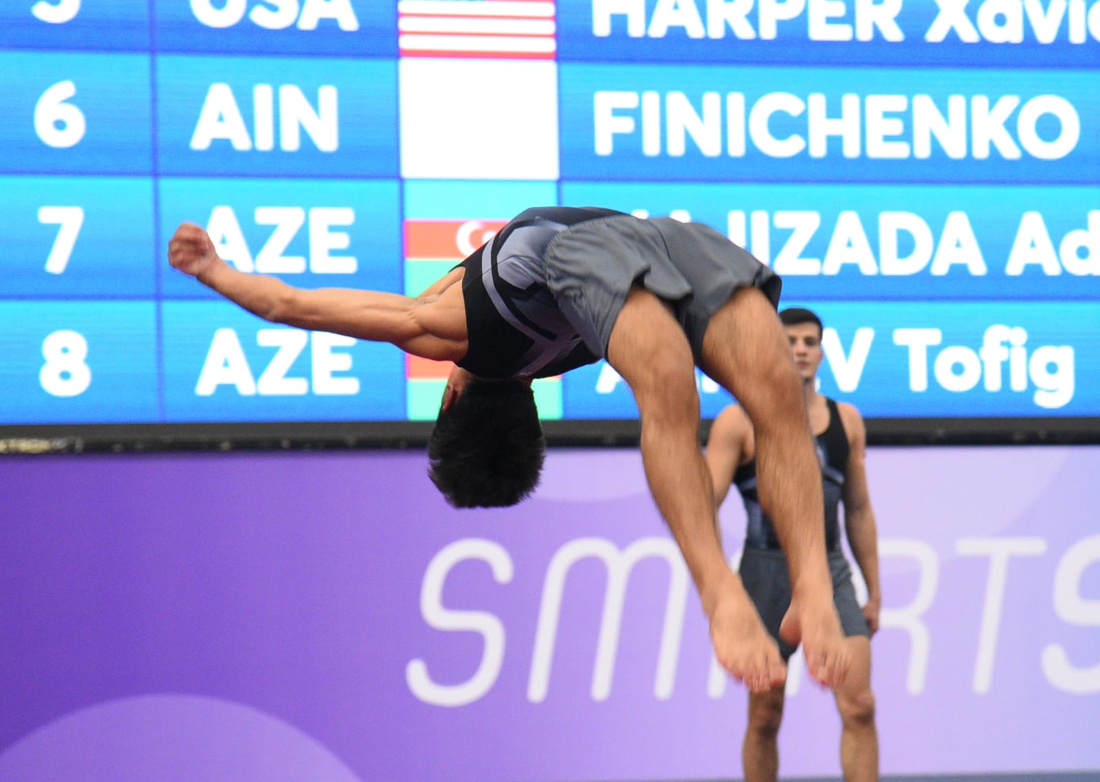 Batut Gimnastikası və Tambling üzrə Dünya Kubokunun final mərhələsi start götürüb (FOTO)
