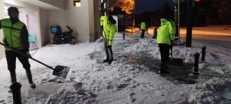 Bakı qardan təmizlənir (FOTO/VİDEO)