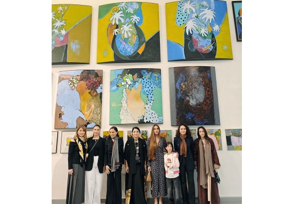 Leyla Əliyeva və Arzu Əliyeva Bəhreynin RAK İncəsənət Fondunda olublar (FOTO)