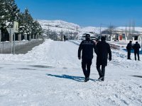 Şimal bölgələrində polis əməkdaşları tərəfindən fasiləsiz xidmət davam edir (FOTO)