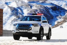 Hava şəraiti ilə əlaqədar polis əməkdaşları zəruri təhlükəsizlik tədbirləri görürlər (FOTO)