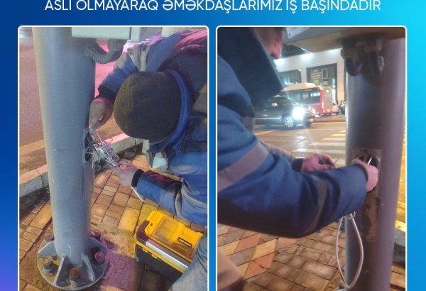 Qarlı havalar vaxtı baş verən qəzalar nəticəsində neçə işıqfora ziyan dəyib?