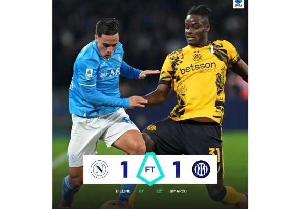 "Napoli" - "İnter" oyunu heç-heçə ilə yekunlaşıb - İtaliya A Seriyası