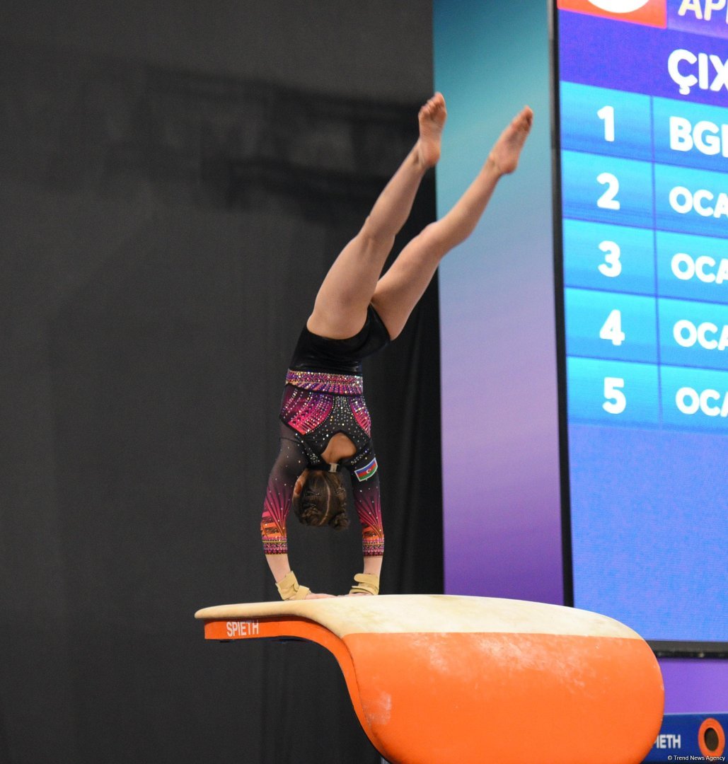 Milli Gimnastika Arenasında gimnastika yarışları davam edir (FOTO)