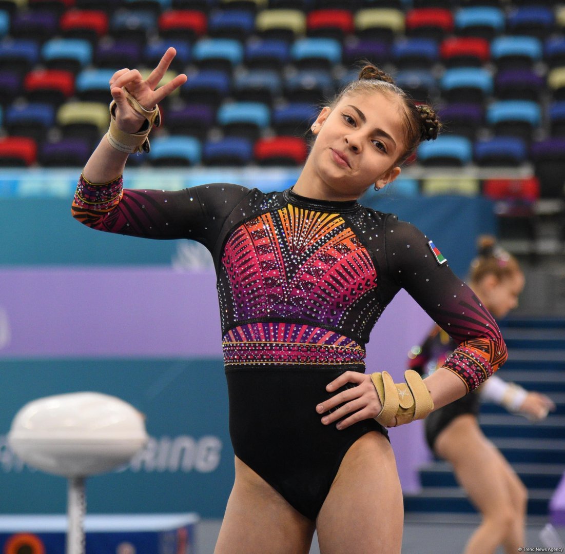 Milli Gimnastika Arenasında gimnastika yarışları davam edir (FOTO)