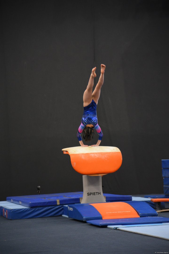 Milli Gimnastika Arenasında gimnastika yarışları davam edir (FOTO)