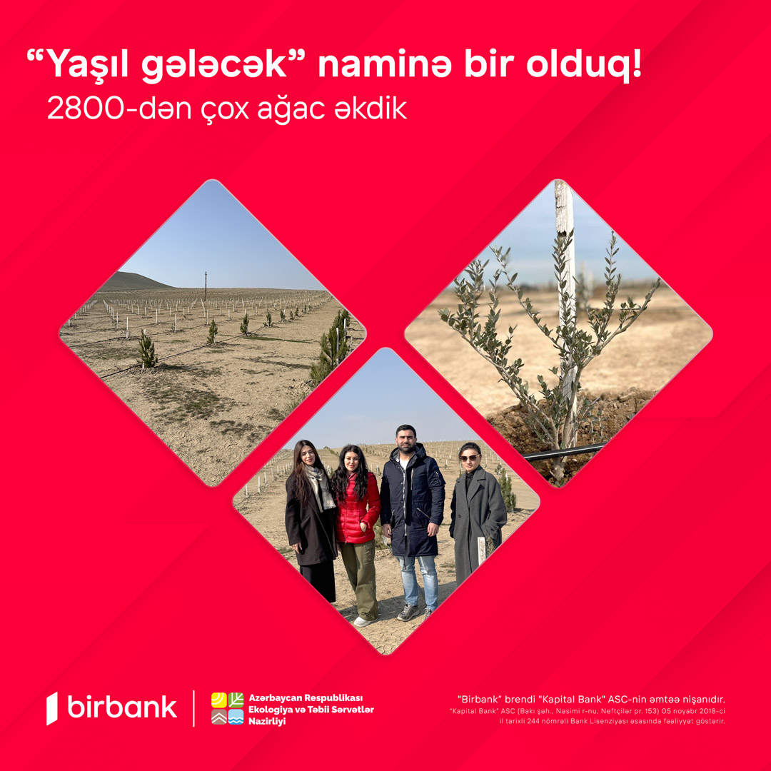 Birbank-lılar “Yaşıl gələcək” naminə 2800-dən çox ağac əkdilər