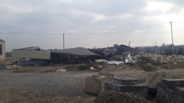 Tərtərdə qanunsuz inşa olunan tikili sökülüb (FOTO/VİDEO)