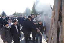 Xaçmazın Yalama kəndində od çərşənbəsi qeyd olunub (FOTO)