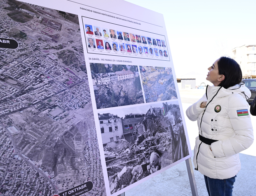 Birinci vitse-prezident Mehriban Əliyeva Gəncə Memorial Kompleksinin layihəsi ilə tanış olub (FOTO)