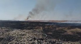 Ermənistanın Naxçıvanla sərhəddə törətdiyi yanğın söndürülüb (FOTO/VİDEO)