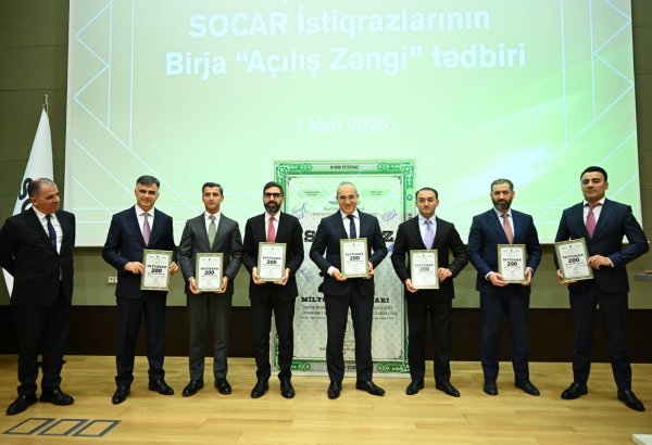 SOCAR-ın “yaşıl istiqraz”larının Bakı Fond Birjasında tədavülünə başlanıb