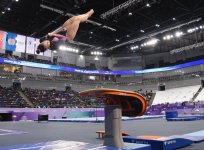 Bakıda idman gimnastikası üzrə Dünya Kubokunun final günü start götürüb (FOTO)