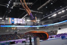 Bakıda idman gimnastikası üzrə Dünya Kubokunun final günü start götürüb (FOTO)