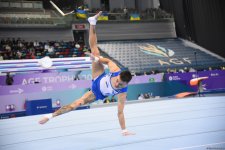 Bakıda idman gimnastikası üzrə Dünya Kubokunun final günü start götürüb (FOTO)