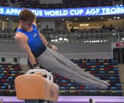 Bakıda idman gimnastikası üzrə Dünya Kubokunun sonuncu günü start götürüb (FOTO)