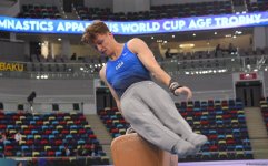 Bakıda idman gimnastikası üzrə Dünya Kubokunun sonuncu günü start götürüb (FOTO)