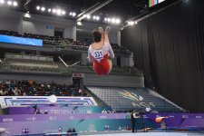 Bakıda idman gimnastikası üzrə Dünya Kubokunun sonuncu günü start götürüb (FOTO)