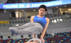 Bakıda idman gimnastikası üzrə Dünya Kubokunun sonuncu günü start götürüb (FOTO)