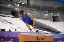 Bakıda idman gimnastikası üzrə Dünya Kubokunun sonuncu günü start götürüb (FOTO)