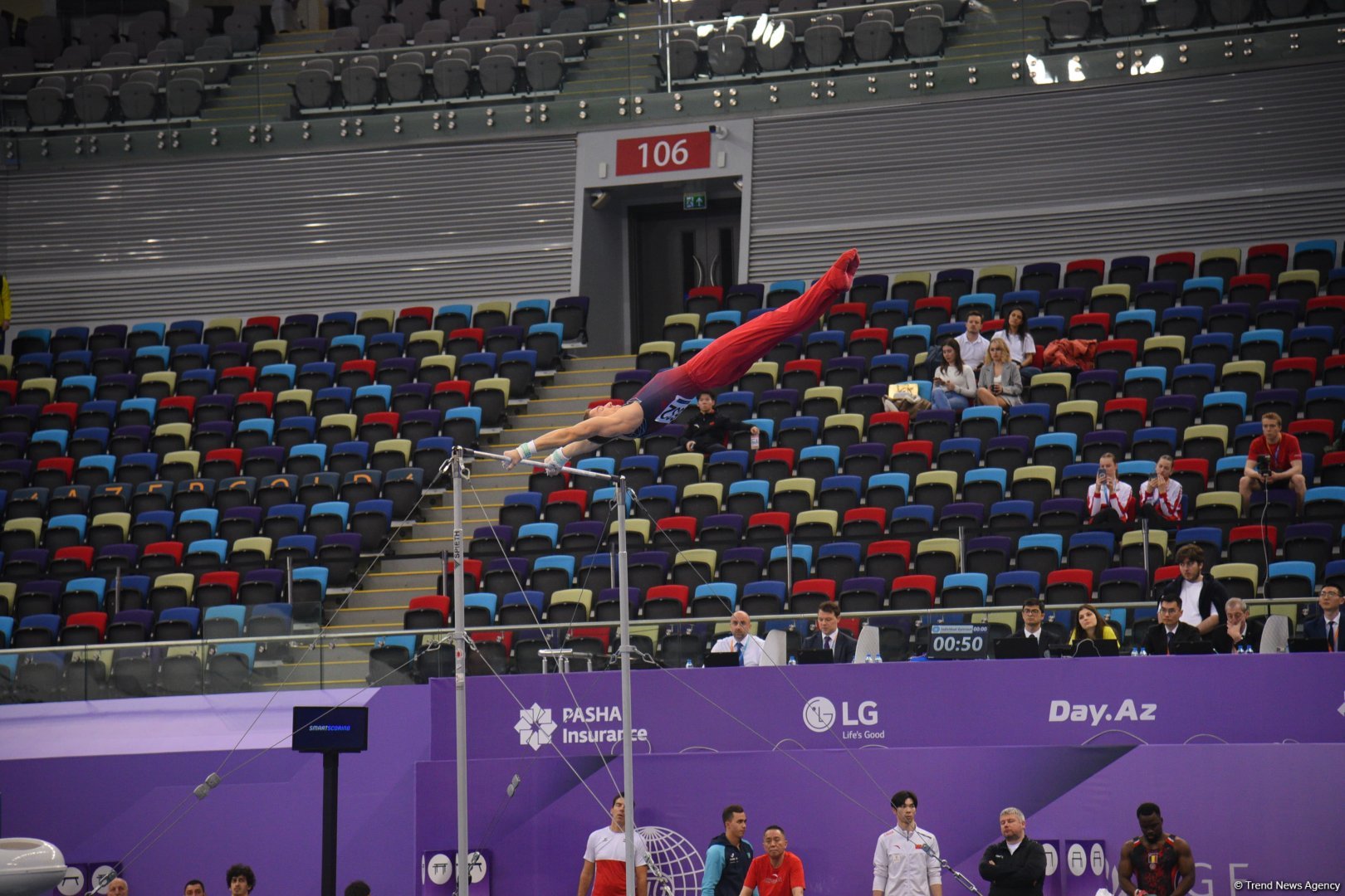 Bakıda idman gimnastikası üzrə Dünya Kubokunun sonuncu günü start götürüb (FOTO)