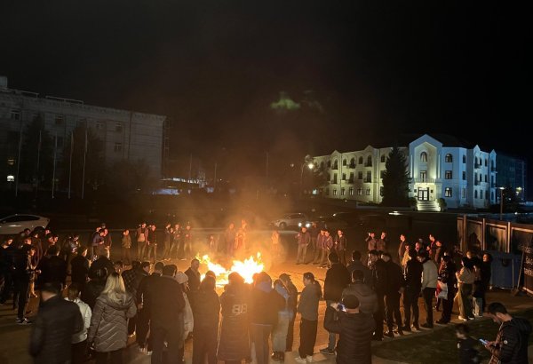 Xankəndidə bayram tonqalları yandırıldı (FOTO/VİDEO)