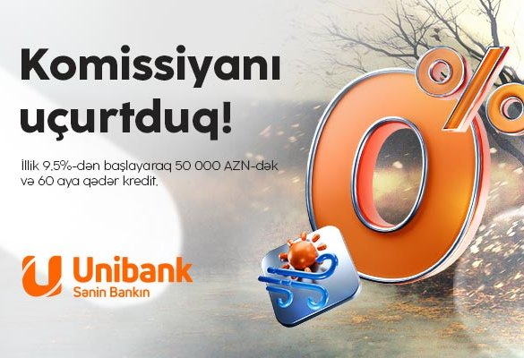 Unibank bir günlük “Komissiyasız çərşənbə” aksiyası keçirir