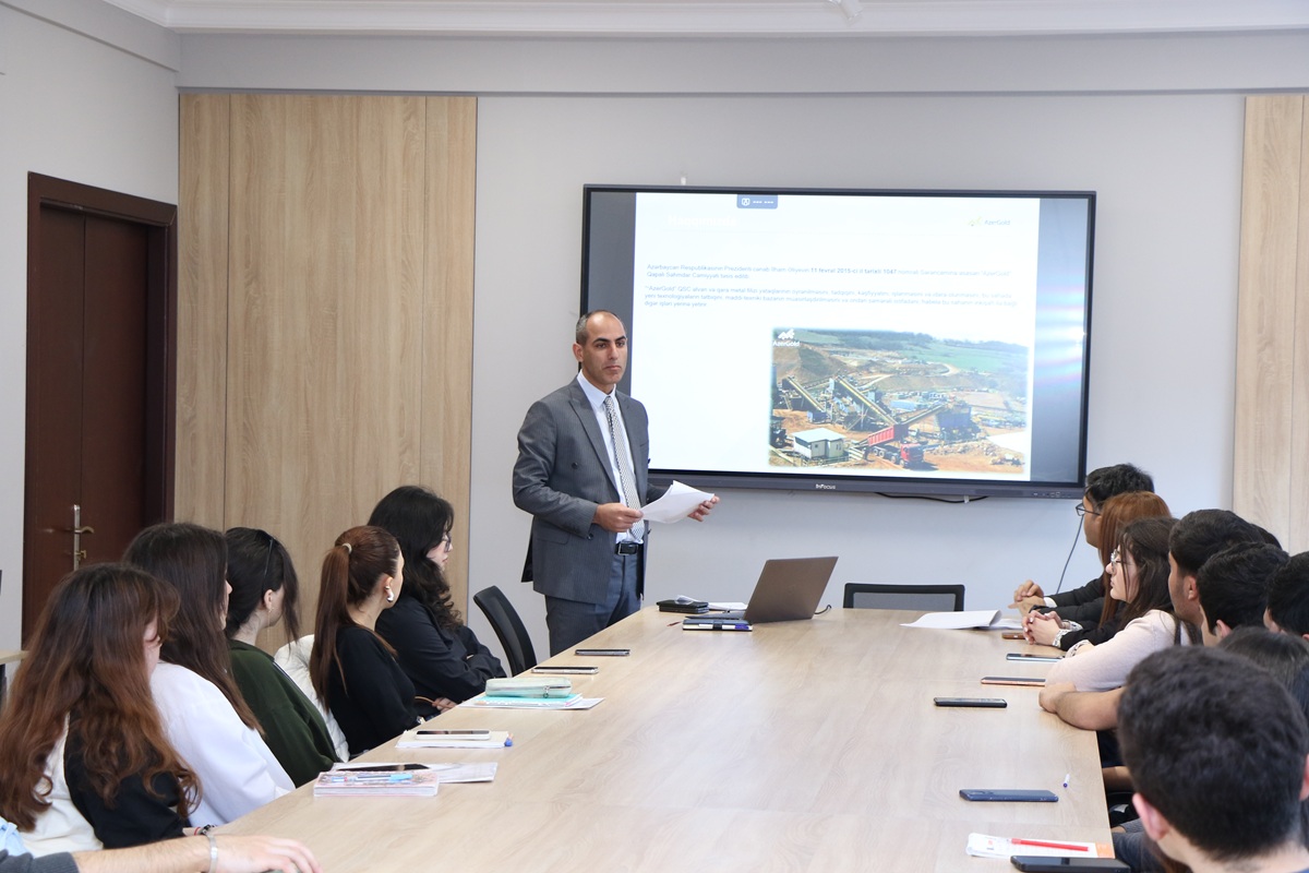 Tələbələr dağ-mədən sənayesində inşaat mühəndisliyinin rolu barədə məlumatlandırılıb (FOTO)